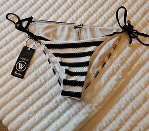 Wildfox Monochrome Striped Bikini Bottom